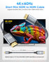 4K 1FT 2-Pack, 4K@60Hz/2K@120Hz/1080P, 18Gbps, Short Mini HDMI to HDMI Cable HDMI to Mini HDMI Cable Braided Cord