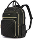 LOVEVOOK Laptop Backpack for Women, Water Resistant Travel Work Black Backpacks Purse