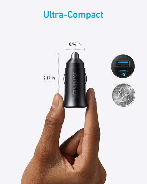 Anker USB-C Car Charger, 30W 2-Port Type-C Adapter, iPhone Car Charger with PowerIQ 3.0 for iPhone 15/14/13/12 Series