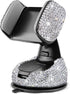 Dashboard Bling Phone Holder - Universal Car Mount for Windshield and Air Vent, Silver