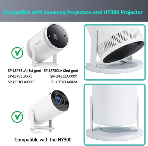 Tjweiqing HY300/Freestyle 2 HY300 3D-Printed) Projector Mount Compatible with Samsung Freestyle Projector, Compatible