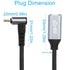 GELRHONR 1M Right Angle USB C Extension Cable, 90 Degree 10Gbps PD 100W USB3.1 Gen2 Male to Female Charging Cord, Up