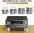 Blissfuhue Feet,4 Pack 0.9-1.5 Inch (500 lbs Adjustable Speaker Isolation - Height Adjustable Vibration Damping Stands