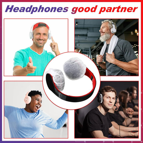 Hoteam 500 (8-11cm), Headsets, Pcs Disposable Headphone Covers, Non-Woven Sanitary Headphone Hygiene Covers