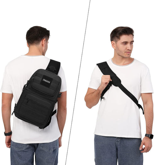 MOSISO Camera Sling Bag, Tactical Crossbody Bag Case with Tripod Holder for Canon/Nikon/Sony