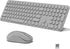 KEQTFT Wireless Keyboard and Mouse Combo, 110 Round Quiet Keys, Adjustable Optical Mouse,