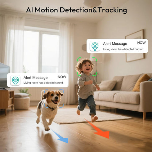 Rraycom 2Pack 2K 5G/2.4 360-Degree 24/7 Security Camera Indoor GHz Wi-Fi, Baby Monitor Pet/Dog Camera for Home