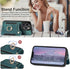 JanCalm iPhone 13 Pro Leather Flip Case, Card Holder, RFID-Blocking, Magnetic, Ring Holder in Green