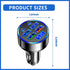 6 Port Fast USB Car Charger (PD+QC3.0) with LED Digital Display, Universal Car Charger Adapter for 12V/24V