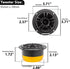 Warzone WZ37TW 3.71-Inch Super Tweeter Speaker, 4 Ohm, 1000W Max Power, 105dB Sensitivity, Titanium Diaphragm, CCAW