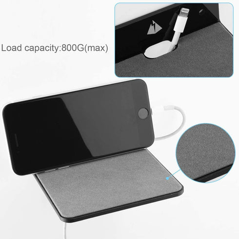TXEsign Small Floating Shelves Speaker Shelves - 2 Pack 4.25 Small Wall Shelves for Bluetooth Speaker, Webcam, Mesh