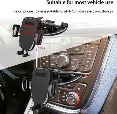 Car Phone Holder for CD Slot, 360 Degree Rotatable Auto Phone Mount, Universal Cellphone Holder with One Hand Operation Design, Vehicle CD Slot Phone Holder for All Smartphones by Augeny
