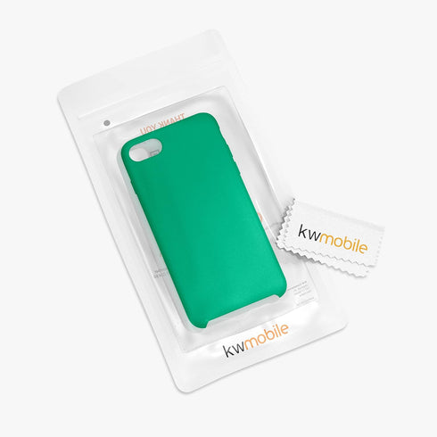 kwmobile TPU Silicone Case for Apple iPhone SE (2022/2020), iPhone 8/7 - Soft Finish Phone Cover, Emerald Green