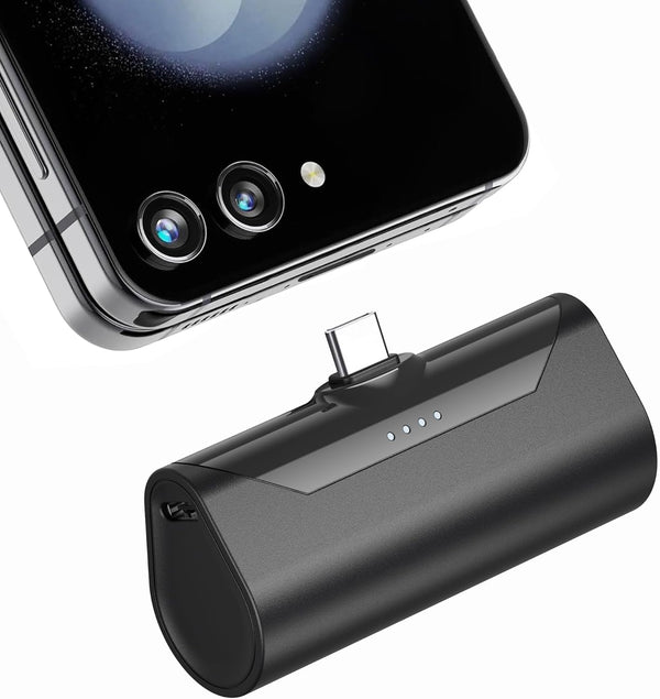 TCNOLL Small Portable USB C Power Bank for iPhone 15/16/17 series, 4800mah Little