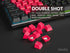 Rubberized Keycap Set, Double Shot Translucent, ABS + TPR, OEM Profile for Mechanical Gaming Keyboard, Red, 23 Keys