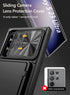 Vihibii Wallet Case for Samsung Galaxy S23 Ultra 5G, Black with Card Holder (4 Cards), Sliding Camera Cover & Kickstand
