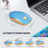 FOPETT 2.4GHz Wireless Keyboard and Mouse Set, Full-Size Keyboard Compatible for Windows/Laptop/PC - Blue Colorful