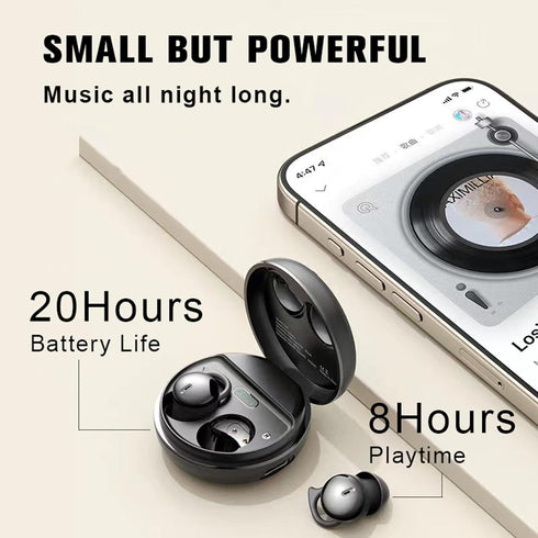 Sleeping Ear Buds for Side Sleepers, Noise Cancelling Sleep Headphones, Invisible Mini Micro Earbuds Wireless Bluetooth