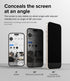 Ringke Privacy Glass for iPhone 15 Plus - Anti-spy Tempered Glass Screen Protector, Easy Install, Case Friendly,