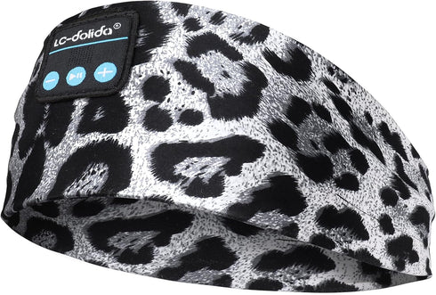 LC-dolida Sleep Headphones Bluetooth Headband, Cozy Wireless Headphones with Thin HD Stereo Speakers for Travel