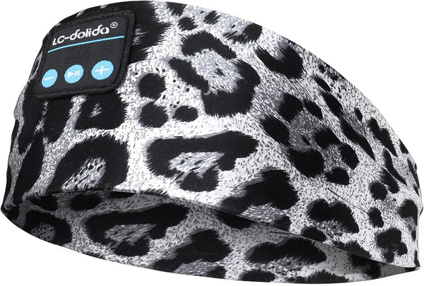 LC-dolida Sleep Headphones Bluetooth Headband, Cozy Wireless Headphones with Thin HD Stereo Speakers for Travel
