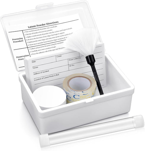 Leelosp Basic Latent Fingerprint Kit Bichromatic Fingerprint Powder Finger Print Forensic Science Kit