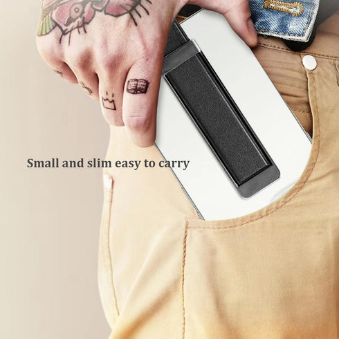 Black Phone Strap Holder for Hand, Finger Grip for Back of Phone, Cell Phone Strap Holder