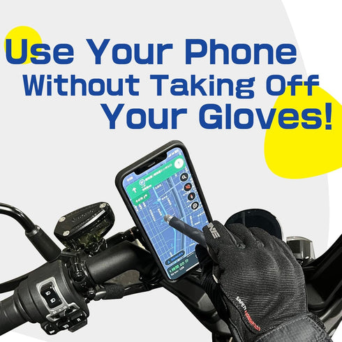 Rewtrux Motorcycle Stylus Pen, Magnetic Stylus, Phone Stylus for Motorcycle, Glove-Friendly Pen, Anti-Loss Strap, Metal