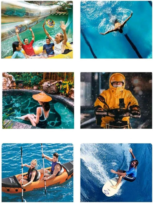 Sea, Sand & Sun Wide Strap Large Waterproof Phone Case, Deluxe Waterproof Pouch, Universal Phone Bag for