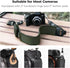 Adjustable Soft Neoprene Camera Neck Strap with Zipped Pockets for Photographers