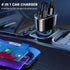 USB C Car Charger, Cigarette Lighter Dual USB Type C PD 30W & QC3.0 Fast Charger Adapter for iPhone 15 Pro Max Plus 14