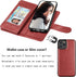 Njjex Wallet Case for iPhone 12/iPhone 12 Pro, 6.1 inch (2020), PU Leather with 9 Card Slots, Detachable Kickstand -