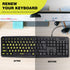 imComor 2PCS English Keyboard Stickers, Universal Computer Laptop Replacement Large Keyboard Stickers Big Bright Yellow
