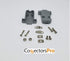 5 Sets Crimp Type DB9 Male + Plastic Hoods + Pins Set, D-Sub 9P Male Crimp Connector Kit