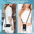 MRRSIWEI 17 17 Crossbody Case for Apple Pro Max with Card Holder, PU Leather with Wallet Removable Lanyard Wrist Strap