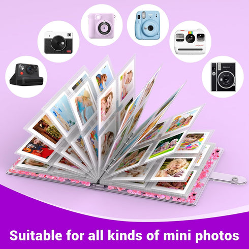Kids Photo Album for Instax Mini, Applicable to Fujifilm Instax Mini 11/12/40, KODAK Mini Photo, Gift for Ages 4-10