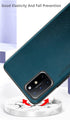 Soft TPU Artificial Leather Case for OnePlus 8T 5G, Ultra-Light Camera Protection, Teal