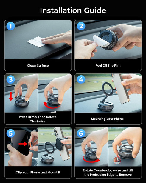 DIMONCOAT 2026 Car119+LBS 360 17 S26 Upgraded Vacuum Magnetic Phone Holders for Your Strongest Suction for Magsafe Car