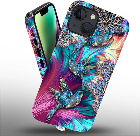 AshaPro 13 2-in-1 13 6.1inch for iPhone Case with Glossy All Inclusive Anti Fall Doublelayer Protection Soft TPU+PC