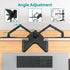 WALI Free Standing Dual LCD Monitor Fully Adjustable Desk Mount, Fits 2 Screens up to 27 inch, 22 lbs Weight Capacity