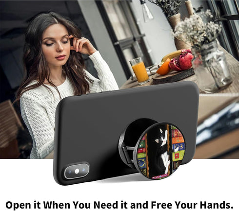 RWUTYTIUL 2 Pack Cell Phone Case Holder for Fingers, Phone Cute Grip with Expanding Kickstand Compatible with All