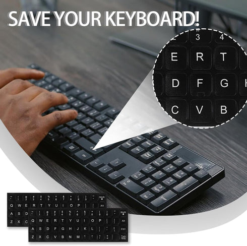 Mozeat Lens 4 English Keyboard Stickers, Pcs Universal Laptop Keyboard Stickers Keyboard Letter Replacement Stickers