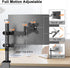 PUTORSEN Universal VESA Pole Mount, Full Motion TV Pole Mount Fits 17 to 32 inch Screens, with Removable 75mm and 100mm