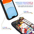 Compatible with iPhone 12 Pro Case | Cute Japanese Lucky Cat Design, Glitter Luxury Soft Silicone with Phone Lanyard