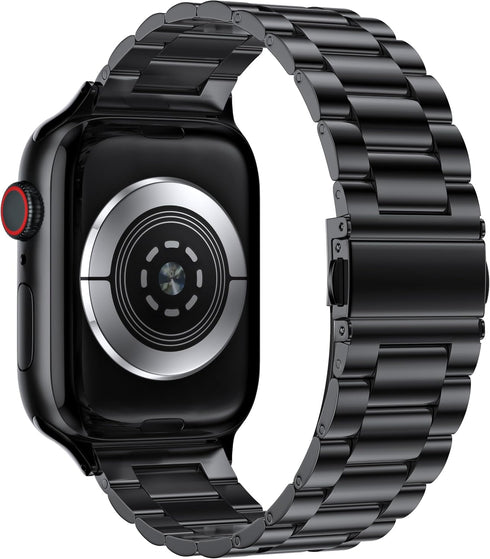 EPULY Metal Band Compatible with Apple Watch, 49mm 46mm 45mm 44mm 42mm 41mm 40mm 38mm, Business Stainless Steel Strap