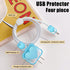 Cute Waves DIY Cable Protector for iPhone Charger,Kawaii 3D Love Heart Design,Data Cable USB Charger Data Line Phone Wire Saver Protector for iPhone 11 12 13 14 Pro Max XS XR X 7 8 Plus-Blue by CameCosy