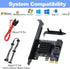 PCI-E X1 to SATA 3.0 Controller Card, 4-Port SATA III 6Gbps Expansion Cards, Supports PCI-Express (1X 4X 8X 16X) Slot,