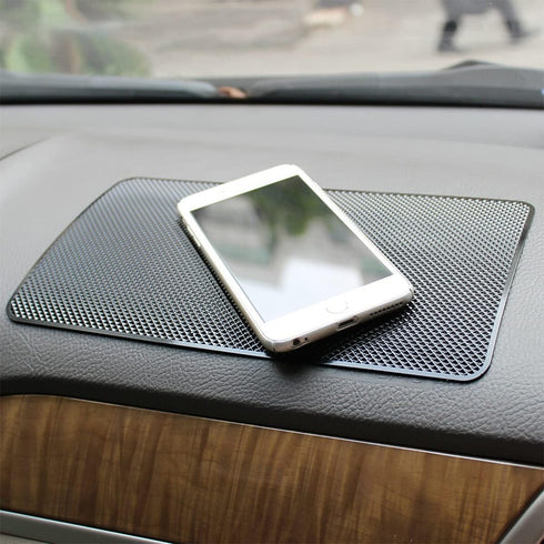 Car Dashboard Anti-Slip Rubber Pad, 10.6"x 5.9" Universal Non-Slip Sticky Adhesive Mat for Phones Sunglasses Keys