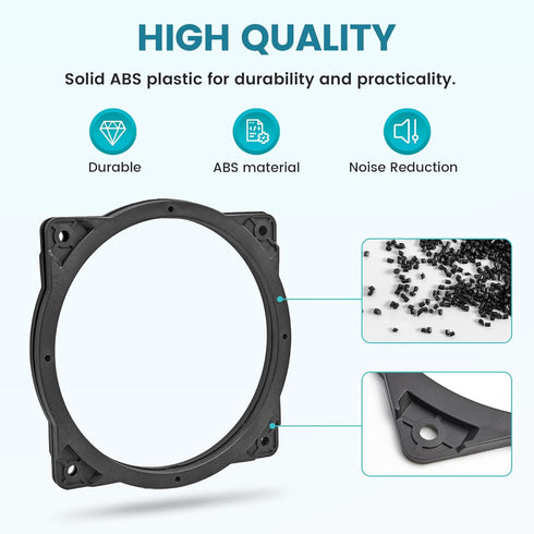 6.5 Inch Front Door Speaker Adapter Spacer Ring for Hyundai Sonata 2011-2017, Santa Fe 2014-2015, KIA 2001-2012