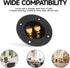 2 Pcs Speaker Sub Box Terminals Cup for Subwoofer Box, Black 3 Inch Round 2-Way Spring Loaded Jacks Connector